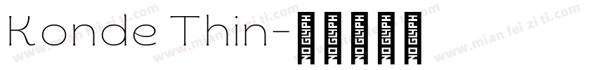Konde Thin字体转换